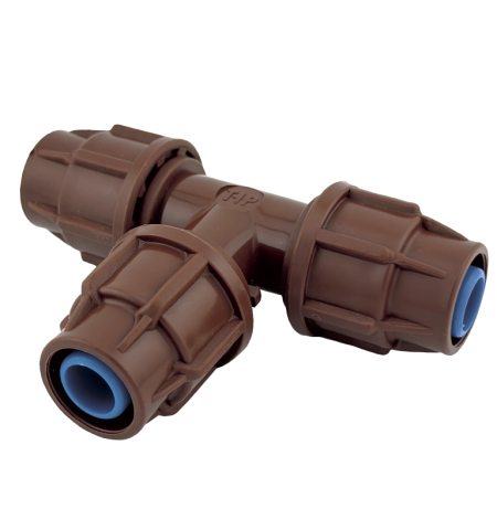 Тройник φ20 х φ20 х φ20 холендър кафяв